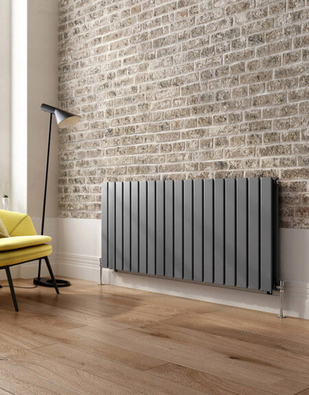 Milan Design Panel Radiator Anthracite Horizontal style single layer