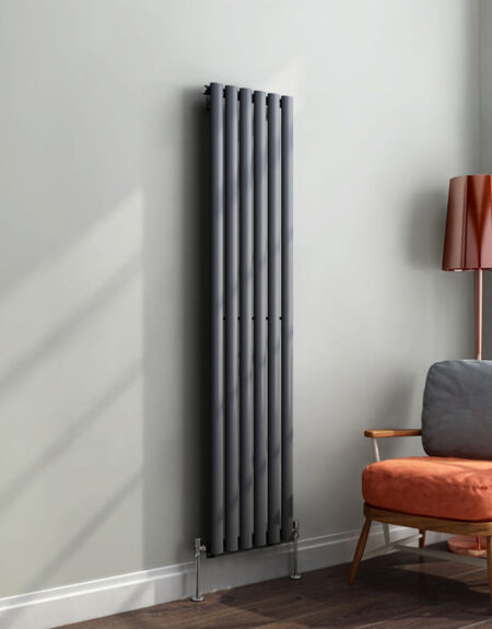 Roma Anthracite Vertical design radiator 1800mm