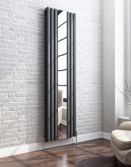 Roman Anthracite radiator with Mirror