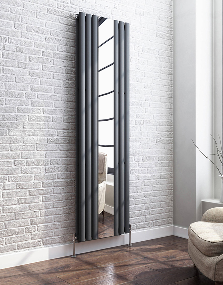 Roma_Mirror_Anthracite_Vertical_Design_Radiator_1800mm