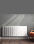Roma White horizontal design Oval radiator double layer
